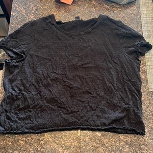 Black XXL American Eagle Crinkle Cut Shirt